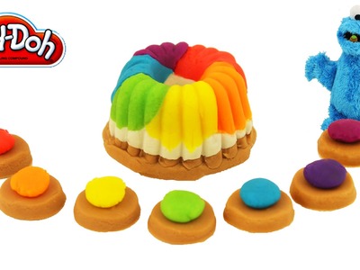 Play Doh Rainbow Toffee and Rainbow Cake Cookie make easy