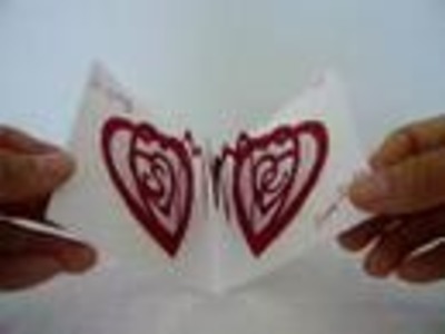 Pop-up Valentines day card: Original spiral heart