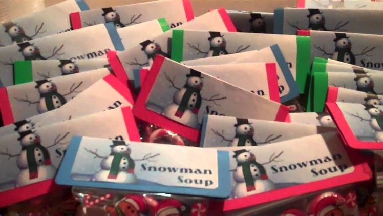 SNOWMAN SOUP CHRISTMAS THANK YOU PARTY BAGS & MY SONS ELF ON THE SHELF