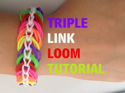 TRIPLE LINK Loom Bracelet tutorial Rainbow Loom l JasmineStarler