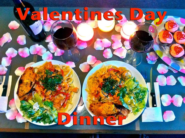 Valentines Day Dinner for Two- Seafood Fettucini