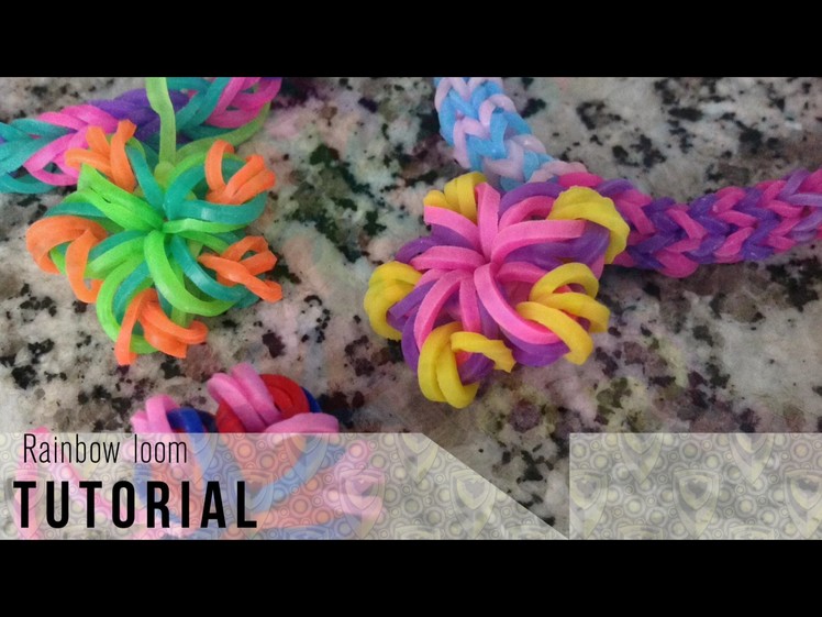 Come fare un fiore RAINBOW LOOM.How to make RAINBOW LOOM flower