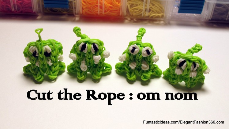 Cut the Rope:om nom Charm - How to Rainbow Loom