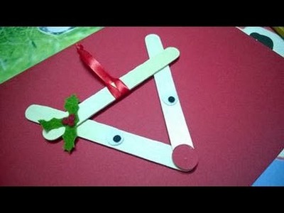 DIY Christmas Ornaments -  Reindeer Christmas Using Popsicle Stick