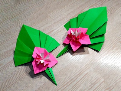 Easy Paper flower. Ideas for Christmas decor. Origami modular flower