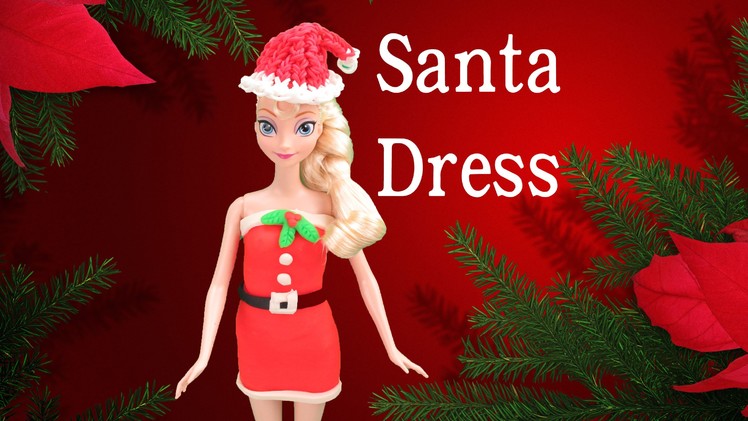 Frozen Elsa.Barbie Christmas Santa Dress Play Doh- How to with playdough