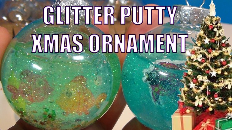 GLITTER PUTTY Slime Christmas Tree Fish Tank Ornament.  Make It Yourself DIY