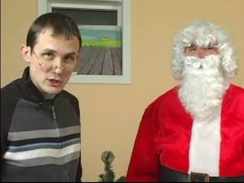 How to Make a Santa Claus Costume : How to Add Glasses to a Santa Costume