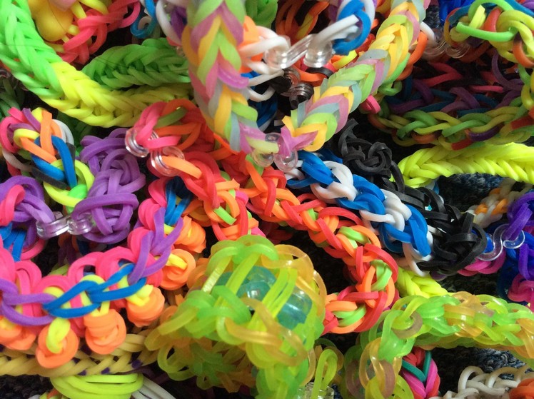 My rainbow loom bracelets collection