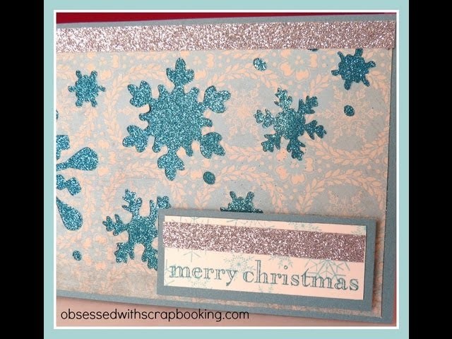 Packing Tape and Glitter Christmas Card with CTMH Artbooking Cricut Cartridge