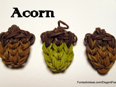 Rainbow Loom Acorn Charm - How to