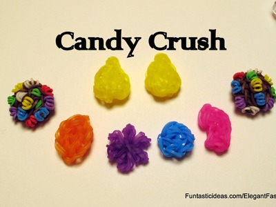 Rainbow Loom Candy Crush Saga Yellow Candy charm - How to