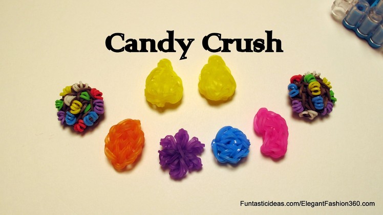 Rainbow Loom Candy Crush Saga Yellow Candy charm - How to