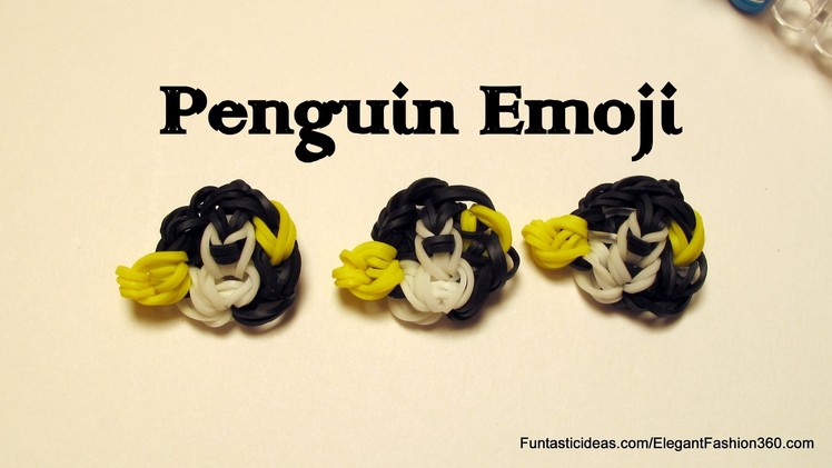 Rainbow Loom Penguin Emoji.Emoticon Charm - How to