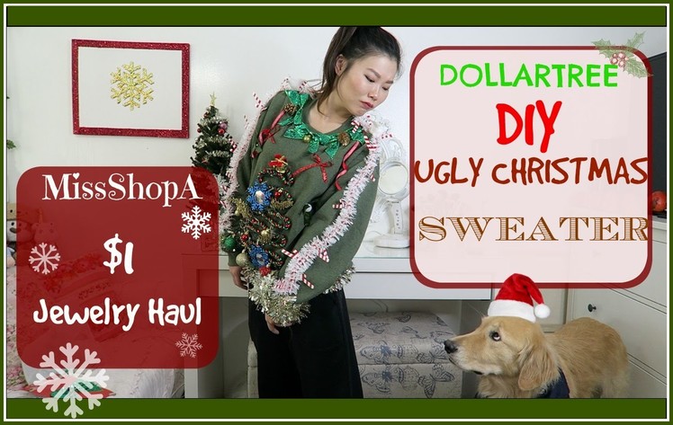 $1 Jewelry Haul + Dollartree DIY Ugly Christmas Sweater