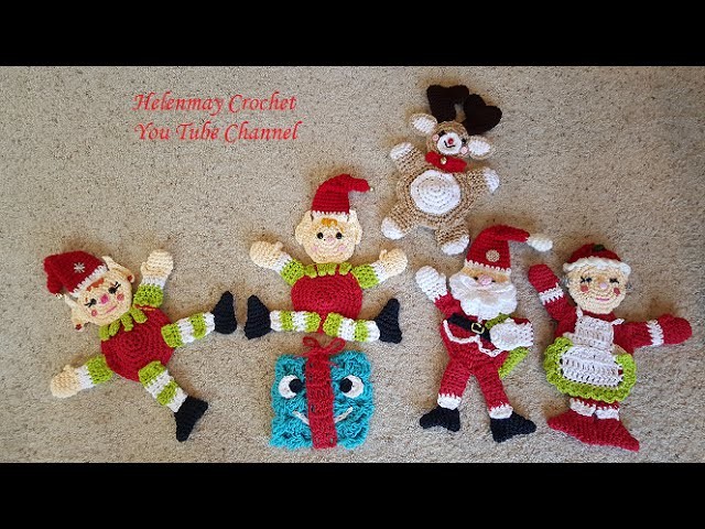 Crochet Christmas Hot Pad Potholders and kitchen towel topper DIY tutorial Part 2 of 2.