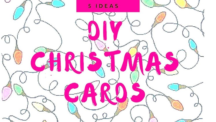♥DIY. How to make 5 'SUPER-EASY' Christmas Cards Instantly.