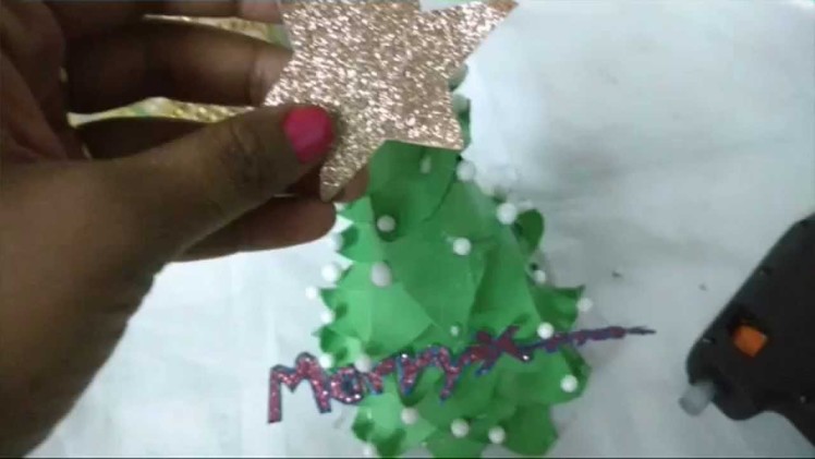 DIY Paper Christmas Tree Making.X-Mas Tree For School Kids