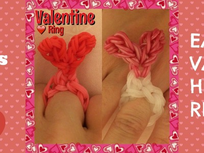 Rainbow Loom EASY Valentine Heart Ring