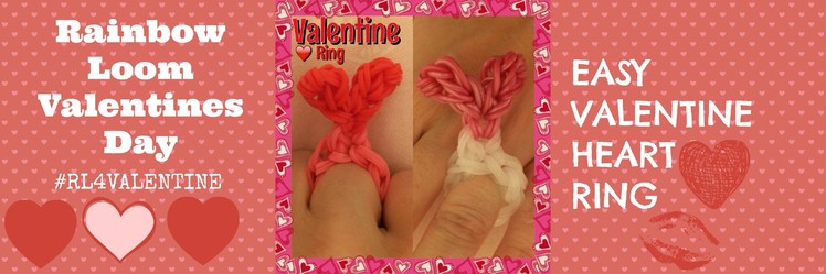 Rainbow Loom EASY Valentine Heart Ring