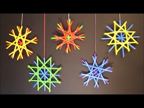 Straw Snowflakes | DIY Holiday Decor | Christmas Crafts For Kids