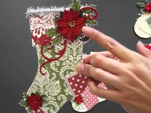 Christmas Stocking and Mitten Gift Card Holders with Mini tutorial