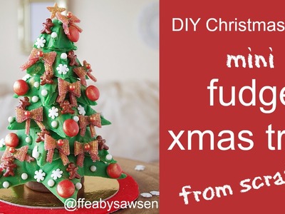 DIY Christmas gift idea: mini fudge tree - Advent Calendar 2015 collaboration