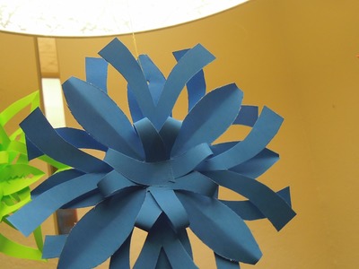 DIY Easy 3D Paper Christmas Ornament or Snowflake design 2:learn how to make snowflakes tutorial