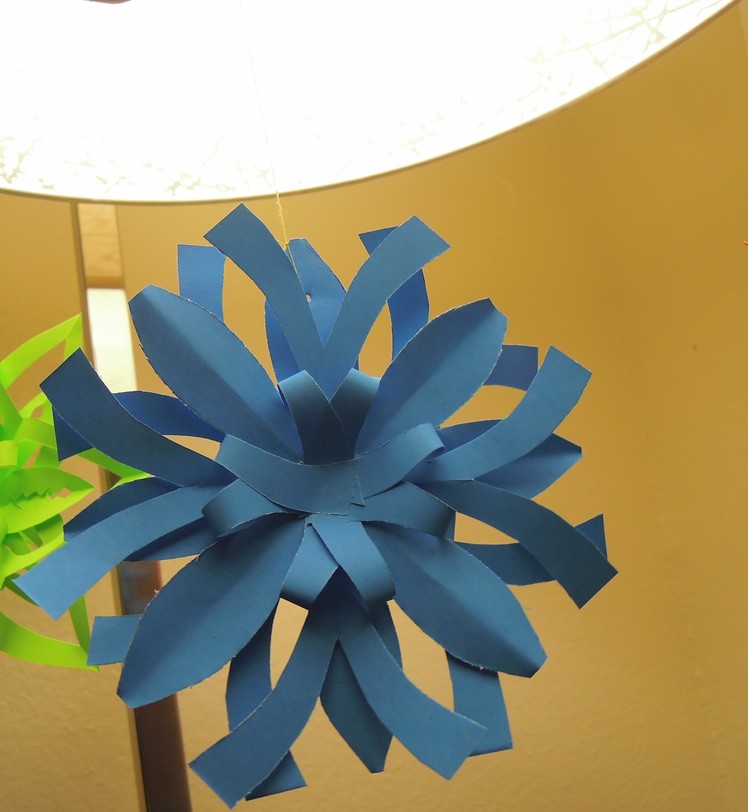 DIY Easy 3D Paper Christmas Ornament or Snowflake design 2:learn how to make snowflakes tutorial