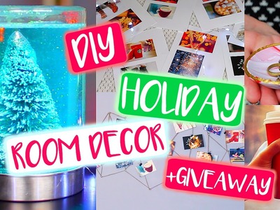 DIY Tumblr Holiday Room Decor! DIY Christmas + GIVEAWAY!