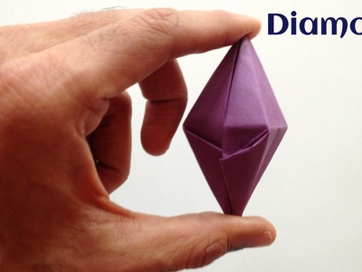 Origami Paper "Inflated Spinning Diamond" - Octahedron (Diwali.Christmas.Eid) decoration.