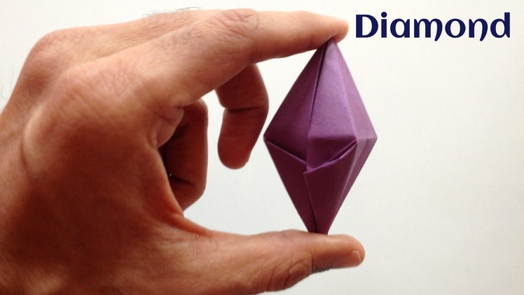 Origami Paper "Inflated Spinning Diamond" - Octahedron (Diwali.Christmas.Eid) decoration.