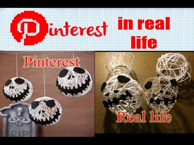 Pinterest in Real Life - Jack Skellington Decoration Balls (Nightmare before Christmas)