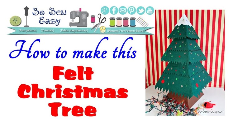 Sew a Felt Christmas Tree | Card base | Pt 1