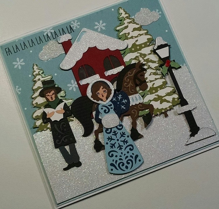 2014 #1 Fa La La La La Christmas Scene Card