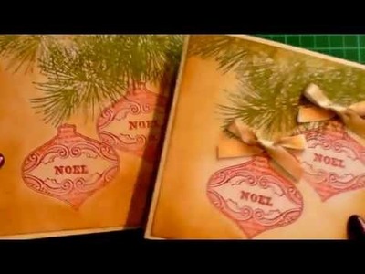 46. Card Technique: Ranger Distress Micro Glaze Christmas Bauble Card