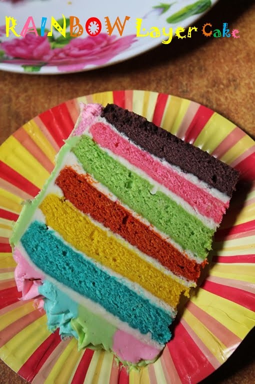 6 Layer Rainbow Cake Recipe