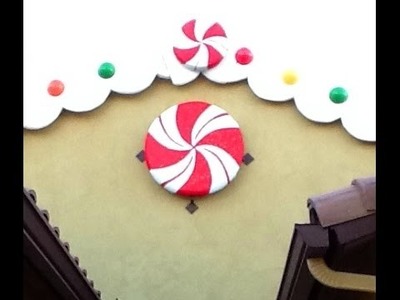 DIY Giant Peppermint Candy decoration - Gingerbread. Candyland party theme christmas decoration