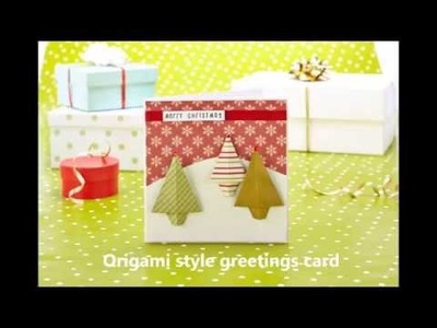 Easy origami Christmas trees