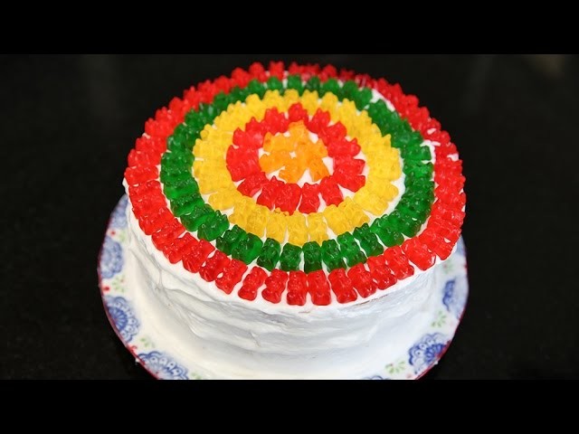 How to Make a Rainbow Gummy Bear Piñata Cake