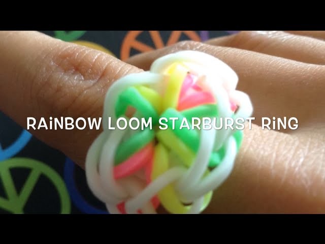 How To Make a Rainbow Loom Starburst Ring