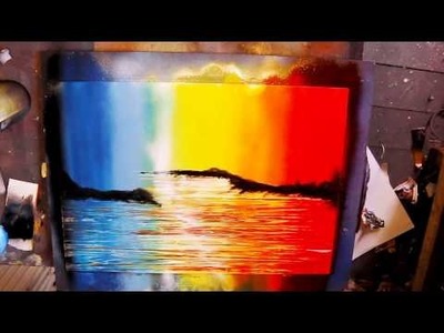 How To Spray Paint Art - 'Rainbow Forest'