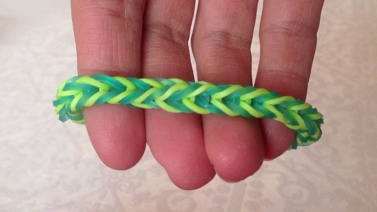 Loom bands designs - Rainbow loom Armband zonder