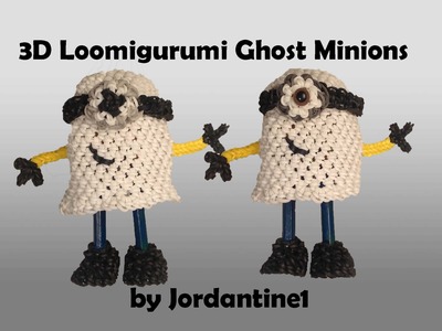 New 3D Ghost Minion - Loomigurumi. Amigurumi - Rainbow Loom - Hook Only - Rubber Band Crochet