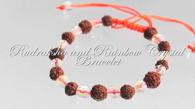 Rudraksha and Rainbow Quartz Bracelet- Reiki Attuned Healing Bracelet