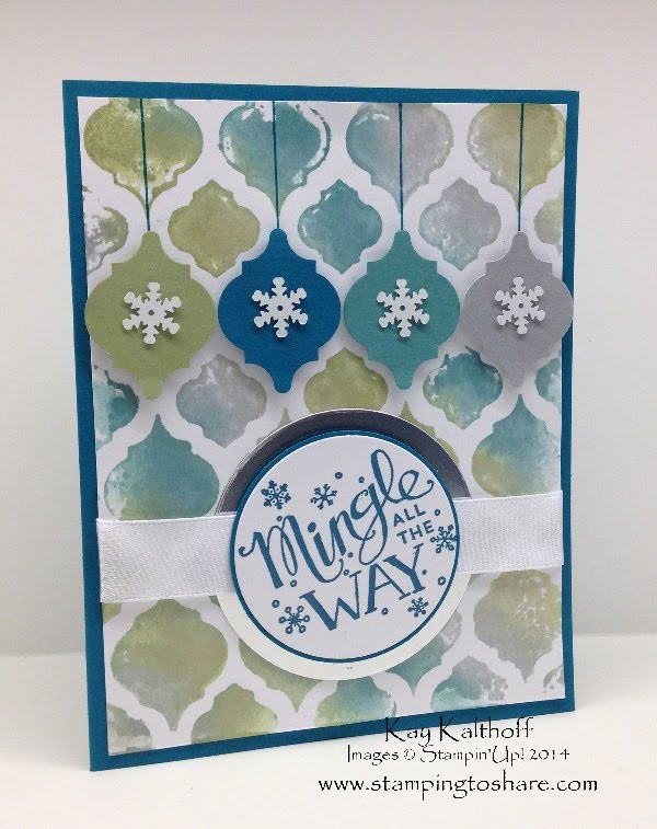 Watercolored Embossing Folder with Mingle All the Way for Christmas
