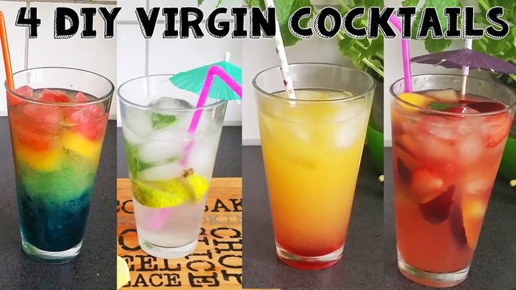 4 AWESOME SUMMER VIRGIN COCKTAIL | KIDS AND PREGNANT FRIENDLY! (Moijto, Sangra, Rainbow, Sunset)