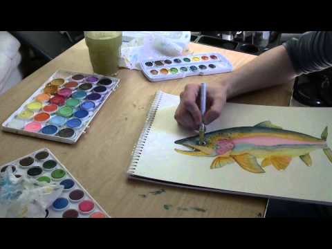 Big Rainbow-Beginning to end watercolor painting