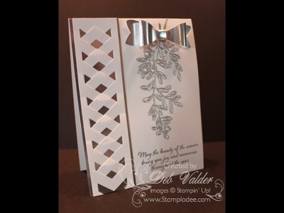 Bow Builder Punch Silver Christmas Card with Deb Valder