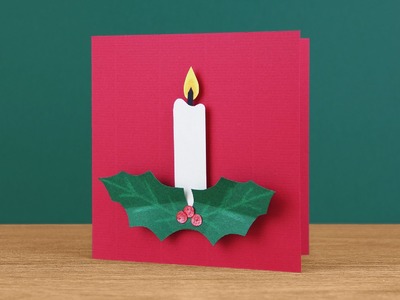 Christmas candle card tutorial